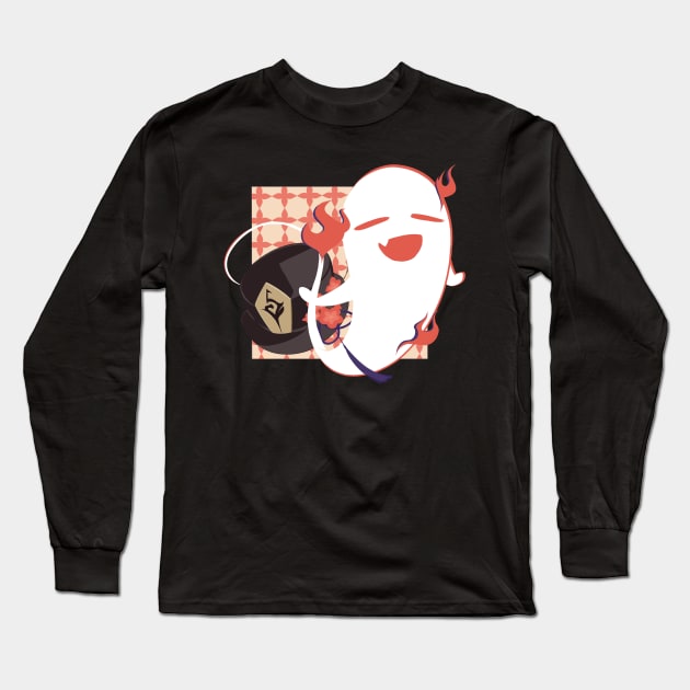 Hu Tao Ghost Hat Long Sleeve T-Shirt by imscreamt